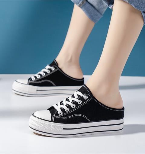 Giày thể thao nữ MWC - 0533 Giày Sục Thể Thao Nữ Đế Cao Phối Sọc Thể Thao Siêu Cute,Sneaker Êm Chân Đế Bằng Hot Trend