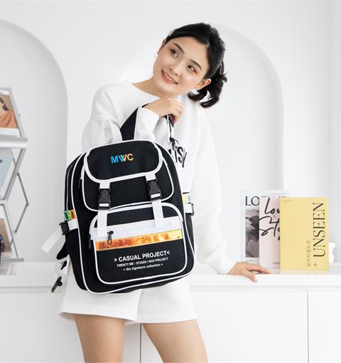 BALO MWC - 1110 Balo Unisex Phối Viền Màu Thời Trang Chống Sock,Chống Nước Nhiều Ngăn, Đựng Laptop Mang Đi Học,Đi Làm,Đi Chơi