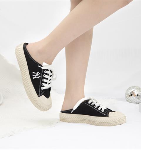 Giày thể thao nữ MWC - 0581 Giày Sục Thể Thao Nữ Phối Họa Tiết Siêu Cute,Sneaker Êm Chân Đế Bằng Hot Trend