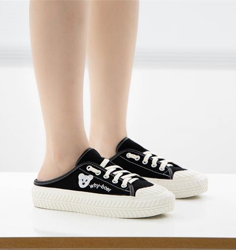 Giày thể thao nữ MWC - 0585 Giày Sục Thể Thao Nữ Thêu Họa Tiết Siêu Cute,Sneaker Êm Chân Đế Bằng Hot Trend
