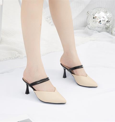 Giày cao gót MWC - 4266 Cao Gót Nữ Mũi Nhọn Phối Quai Hậu 2 trong 1 Kiểu Dáng Thời Trang