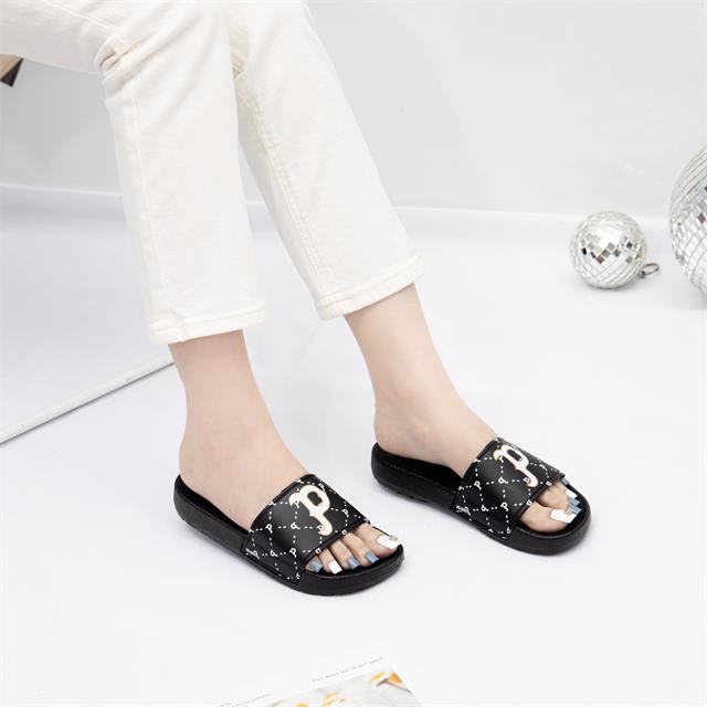 Dép nữ MWC - 8194 Dép Nữ Quai Ngang In Họa Tiết Chữ Siêu Cute Êm Chân Thời Trang Trẻ Trung Thanh Lịch