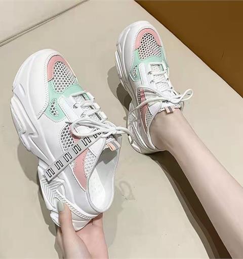 Giày thể thao nữ MWC - 0696 Giày Sục Thể Thao Nữ Phối Màu Siêu Cute,Sneaker Êm Chân Đế Độn 5CM Hot Trend