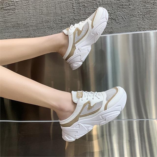 Giày thể thao nữ MWC - 0690 Giày Sục Thể Thao Nữ Phối Sọc Thể Thao,Sneaker Êm Chân Đế Độn 4CM Hot Trend