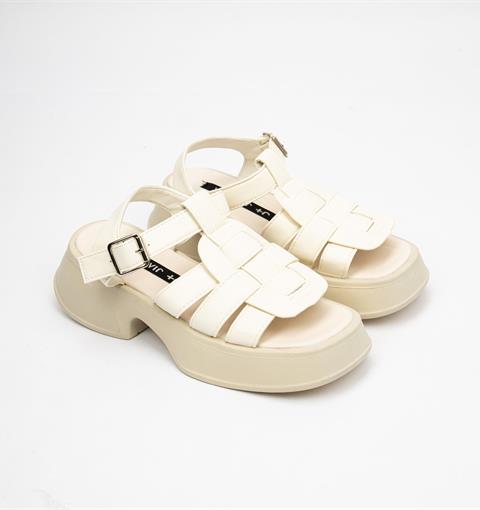 Giày Sandal Nữ MWC - 2957 Sandal Đế Bánh Mì Quai Đan Cách Điệu Phối Quai Hậu Cao 5cm Siêu Hack Dáng