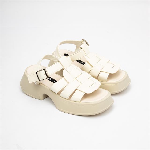 Giày Sandal Nữ MWC - 2957 Sandal Đế Bánh Mì Quai Đan Cách Điệu Phối Quai Hậu Cao 5cm Siêu Hack Dáng