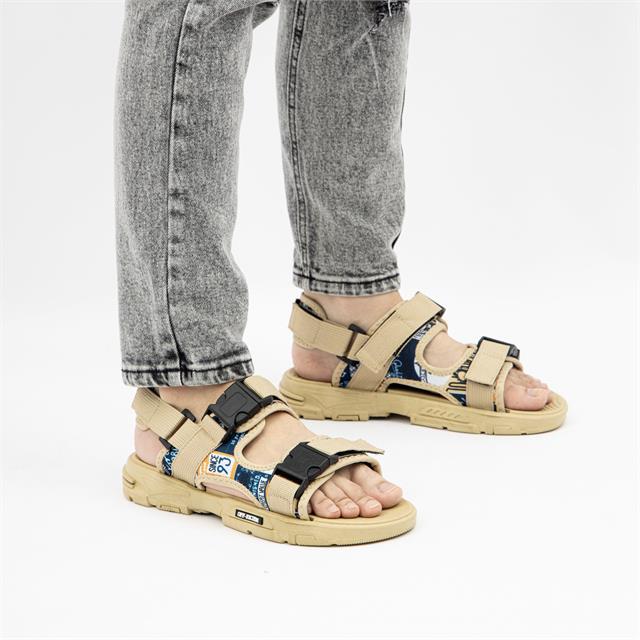Giày Sandal Nam MWC  - 7057 Giày Dép Sandal Nam,Sandal Quai Ngang Phối Họa Tiết,Thoáng Khí,Sandal Quai Hậu Kiểu Dáng Streetwear Thời Trang 
