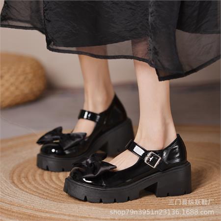 Giày Búp Bê MWC - 2278 Giày Búp Bê Phối Màu Đính Nơ Xinh Xắn,Khóa Cách Điệu Thời Trang