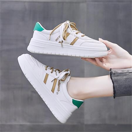 Giày thể thao nữ MWC - 0737 Giày Thể Thao Nữ Phối Sọc Màu Thể Thao,Sneaker Da Siêu Êm Chân Đế Bằng