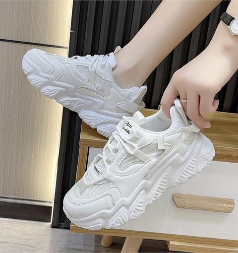 Giày Thể Thao Nữ Mwc - 0576 Giày Thể Thao Nữ,Sneaker Da Siêu Êm Chân Đế Độn  4Cm Hot Trend - Mwc