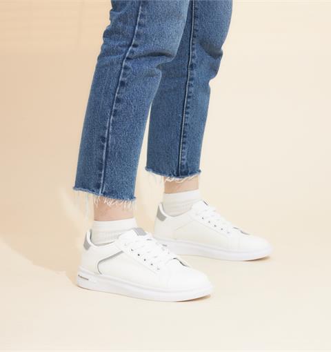Giày thể thao nữ MWC - 0578 Giày Thể Thao Nữ Đế Bằng In Họa Tiết Nổi Caro,Sneaker Siêu Êm Chân Hot Trend