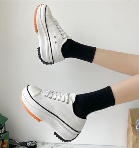 Giày thể thao nữ MWC - 0575 Giày Thể Thao Nữ Phối Màu Thời Trang,Sneaker Siêu Êm Chân Đế Độn 4CM Hot Trend