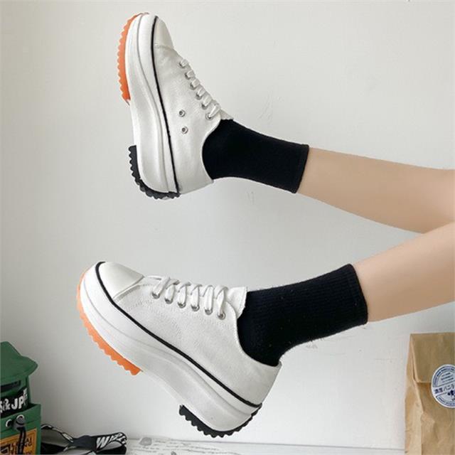 Giày thể thao nữ MWC - 0575 Giày Thể Thao Nữ Phối Màu Thời Trang,Sneaker Siêu Êm Chân Đế Độn 4CM Hot Trend