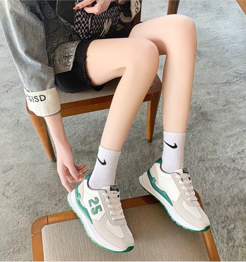Giày thể thao nữ MWC - 0693 Giày Thể Thao Nữ  Phối Màu Siêu Cute,Sneaker Da Siêu Êm Chân Hot Trend