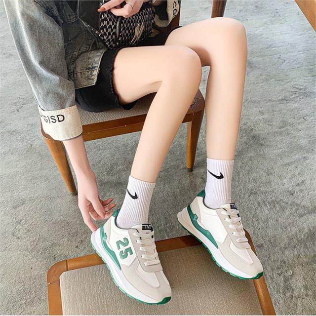 Giày thể thao nữ MWC - 0693 Giày Thể Thao Nữ  Phối Màu Siêu Cute,Sneaker Da Siêu Êm Chân Hot Trend