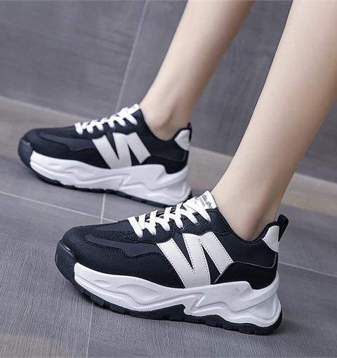 Giày thể thao nữ MWC - 0702 Giày Thể Thao Nữ Phối Màu Siêu Cute,Sneaker Êm Chân Đế Độn 4CM Hot Trend