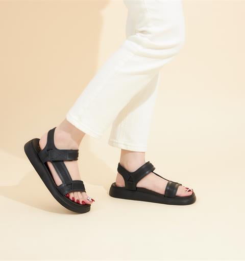 Giày Sandal Nữ MWC NUSD - 2976 Sandal Cao 3cm Siêu Hack Dáng Phối Lót Dán Với Quai Ngang Cách Điệu Thời Trang