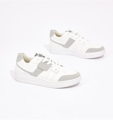 Giày thể thao nữ MWC NUTT- 0706 Giày Thể Thao Nữ Phối Màu Siêu Cute,Sneaker Da Êm Chân Đế Bằng Hot Trend