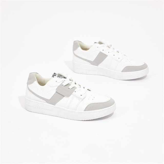 Giày thể thao nữ MWC NUTT- 0706 Giày Thể Thao Nữ Phối Màu Siêu Cute,Sneaker Da Êm Chân Đế Bằng Hot Trend