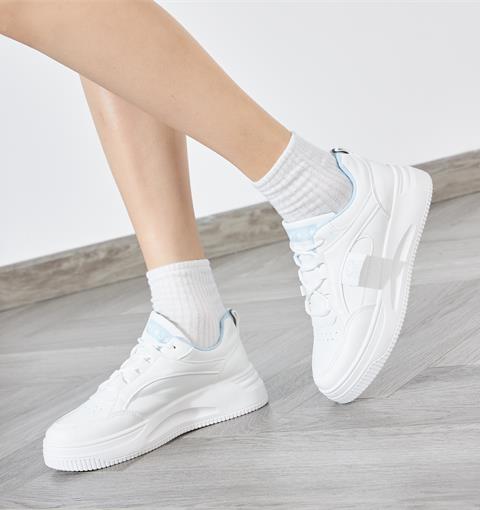 Giày thể thao nữ MWC NUTT- 0778 Giày Thể Thao Nữ Phối Màu Siêu Cute,Sneaker Da Êm Chân Đế Bằng Hot Trend