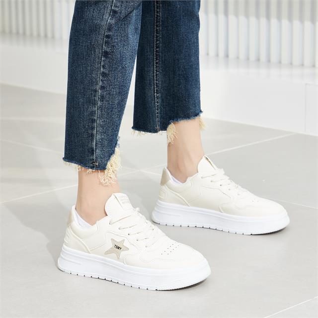 Giày thể thao nữ MWC NUTT- A111 Giày Thể Thao Nữ Phối Màu Thời Trang,Sneaker Da Siêu Êm Chân Đế Bằng Hot Trend