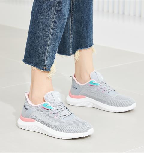 Giày thể thao nữ MWC - 0735 Giày Thể Thao Nữ Phối Màu Thể Thao,Sneaker Vải Siêu Êm Chân Đế Bằng 2CM Hot Trend