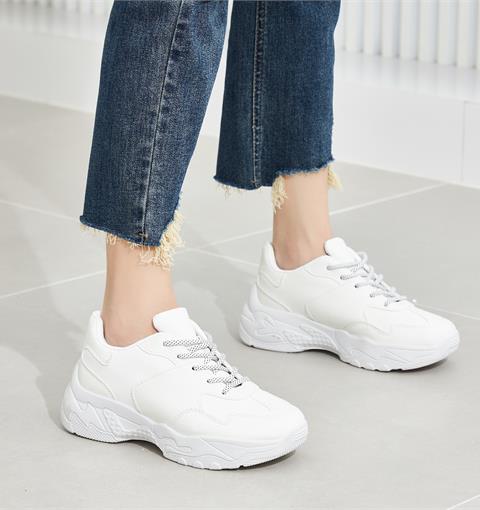Giày thể thao nữ MWC - 0544 Giày Thể Thao Nữ Siêu Cute,Sneaker Êm Chân Đế Độn 4CM Hot Trend