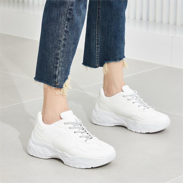Giày thể thao nữ MWC - 0544 Giày Thể Thao Nữ Siêu Cute,Sneaker Êm Chân Đế Độn 4CM Hot Trend