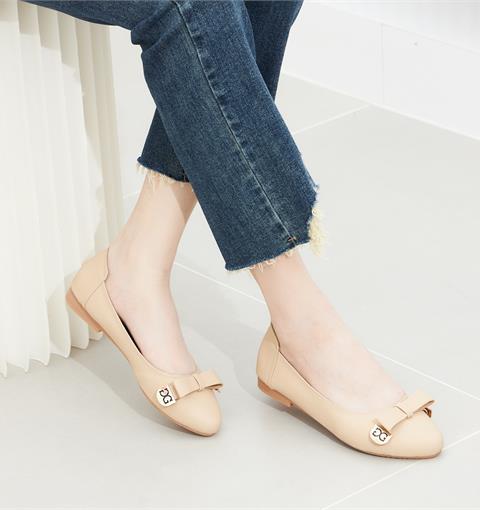 Giày Búp Bê MWC 2304 - Búp Bê Đính Nơ Da Nhỏ Xinh, Thanh Lịch, Thời Trang.