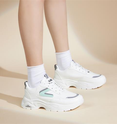 Giày thể thao nữ MWC NUTT- A150 Giày Thể Thao Nữ Phối Màu Siêu Cute,Sneaker Da Êm Chân Đế Bằng Hot Trend