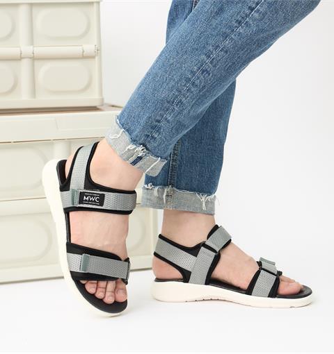 Giày sandal nam MWC NASD- 7080 Sandal Nam Quai Ngang Phối Lót Dán Thời Trang Kiểu Dáng Streetwear Đế Mềm Mại