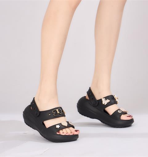 Dép Nữ MWC 8423 - Dép sandal Nữ Quai Ngang Gắn Sticker Siêu Cute, Năng Động, Trẻ Trung.