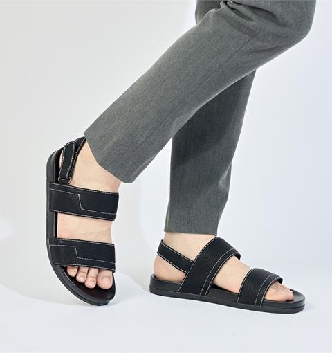 Giày sandal nam MWC NASD- 7079 Sandal Nam 2 Quai Ngang Viền Chỉ Nổi Thời Trang Kiểu Dáng Streetwear