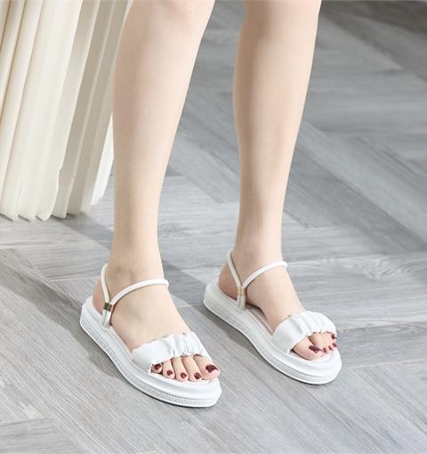 Giày Sandal MWC 2965 - Giày Sandal Quai Ngang Nhún Cách Điệu, Sandal Đế Bánh Mì Thanh Lịch, Thời Trang.