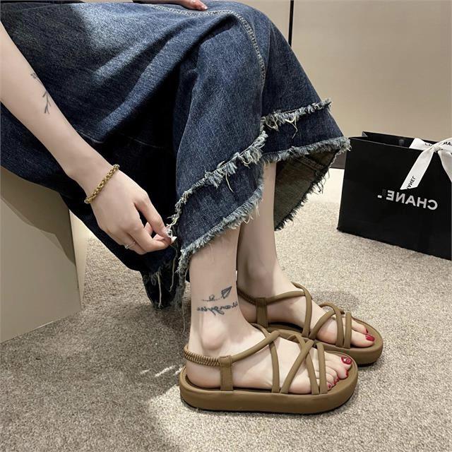 Giày Sandal Nữ MWC 2465 - Sandal Nữ Quai Tròn Thanh Lịch, Sandal Đế Bằng Cao 2cm Năng Động, Trè Trung Thời Trang.