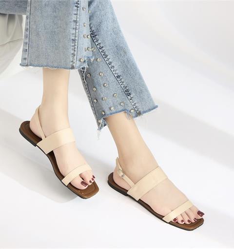 Giày sandal Nữ MWC 2462 - Giày Sandal 2 Quai Ngang Đơn Giản, Sandal Đế Bệt Thanh Lịch, Trẻ Trung.