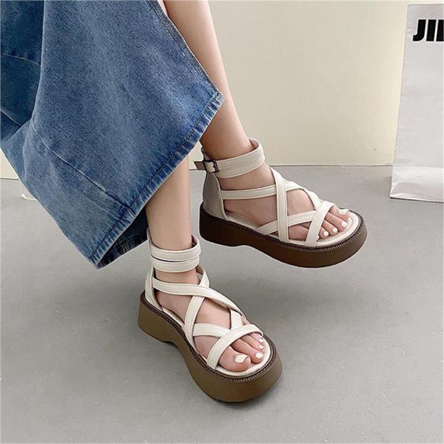 Giày Sandal Nữ MWC - 2937 Sandal Chiến Binh Đế Bánh Mì Cao 5cm Siêu Hack Dáng Sandal Hót Cực Sang Chảnh