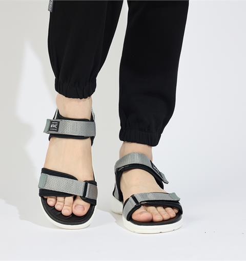 Giày Sandal Nam MWC 7080 - Sandal Nam Quai Ngang Phối Lót Dán Thời Trang, Sandal Đế Cao 3cm Kiểu Dáng Streetwear Năng Động, Trẻ Trung. 