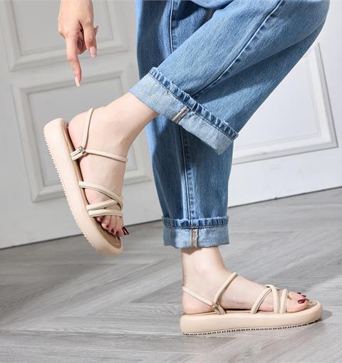 Giày Sandal Nữ MWC 2478 - Sandal Quai Mảnh Ngang Chéo Cách Điệu, Sandal Đế Bánh Mì Thanh Lịch, Thời Trang.