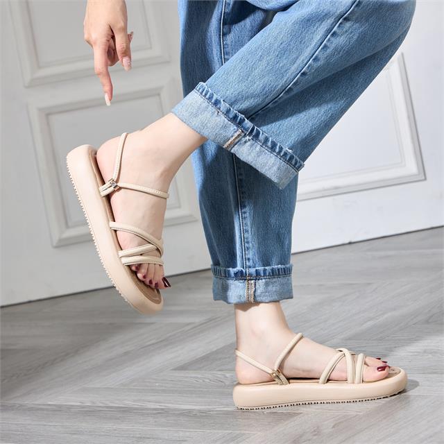 Giày Sandal Nữ MWC 2478 - Sandal Quai Mảnh Ngang Chéo Cách Điệu, Sandal Đế Bánh Mì Thanh Lịch, Thời Trang.