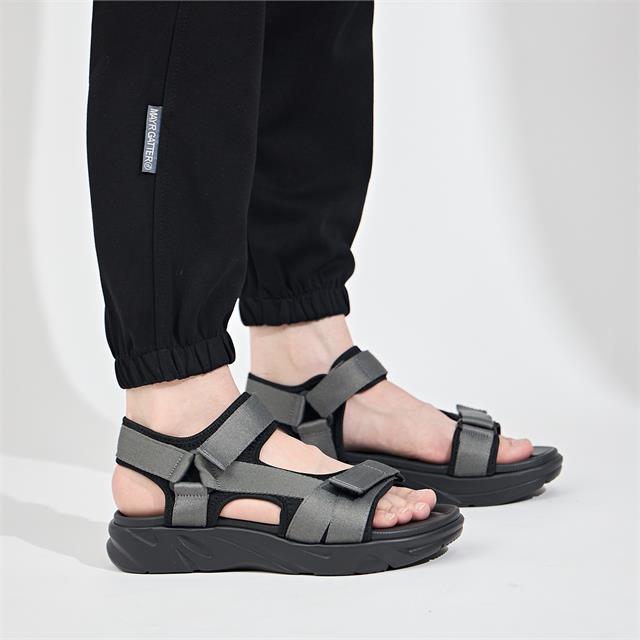 Giày Sandal Nam MWC 7087 - Sandal Nam 2 Quai Ngang Phối Lót Dán Thanh Lịch, Kiểu Dáng Streetwear Năng Động, Trẻ Trung.