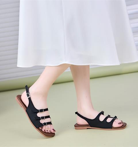 Giày Sandal Nữ MWC E107 - Sandal Quai Ngang Khuy Cài Thanh Lịch Nữ, Sandal Nữ Cao Cấp Năng Động Trẻ Trung, Thời Trang.