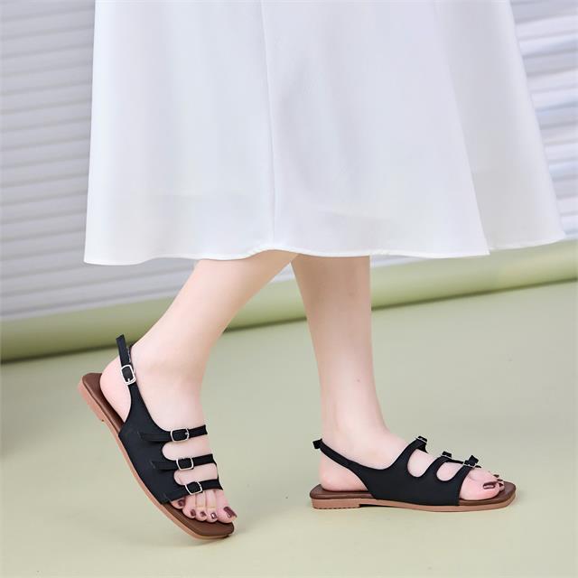 Giày Sandal Nữ MWC E107 - Sandal Quai Ngang Khuy Cài Thanh Lịch Nữ, Sandal Nữ Cao Cấp Năng Động Trẻ Trung, Thời Trang.