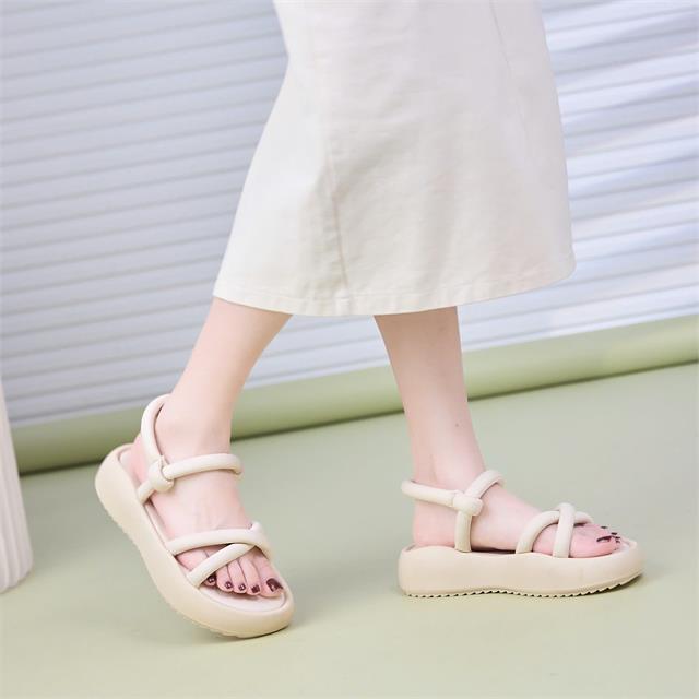 Giày Sandal Nữ MWC 2443 - Sandal Nữ Quai Tròn Mảnh Cách Điệu, Sandal Nữ Đế Bánh Mì Siêu Hack Dáng Thanh Lịch Thời Trang.