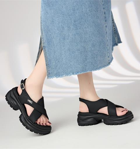 Giày Sandal Nữ MWC E120 - Sandal Nữ Da Mềm Siêu Bền Đẹp, Sandal Nữ Đế Cao Đính Khóa Chữ Sang Chảnh, Thời Trang.