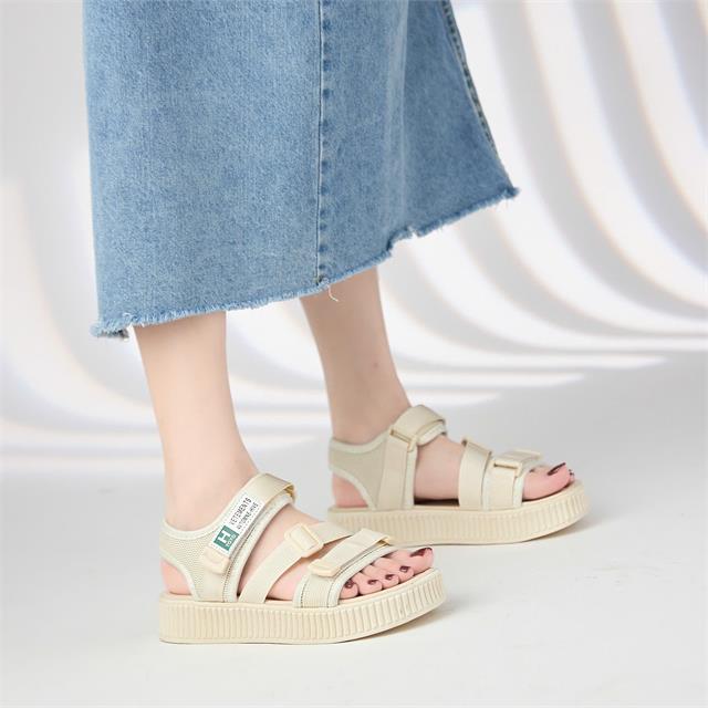 Giày Sandal Nữ MWC E119 - Sandal Nữ Quai Ngang Dán Lót Cài Siêu Bền Đẹp, Sandal Thanh Lịch Nữ Đi Học, Đi Chơi Hottrend Năng Động, Trẻ Trung.