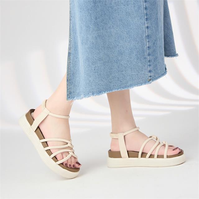 Giày Sandal Nữ MWC E114 - Sandal Nữ Quai Tròn Mảnh Xinh Xắn, Sandal Đế Phối 2 Gam Màu Trẻ Trung, Năng Động, Thời Trang.