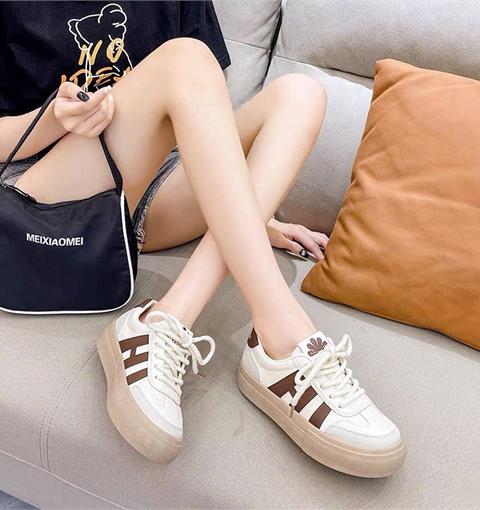 Giày Thể Thao Nữ MWC A193 - Giày Thể Thao Da Cao Cấp Nữ, Thể Thao Nữ Dáng Sneaker Siêu Bền Đẹp, Thời Trang.