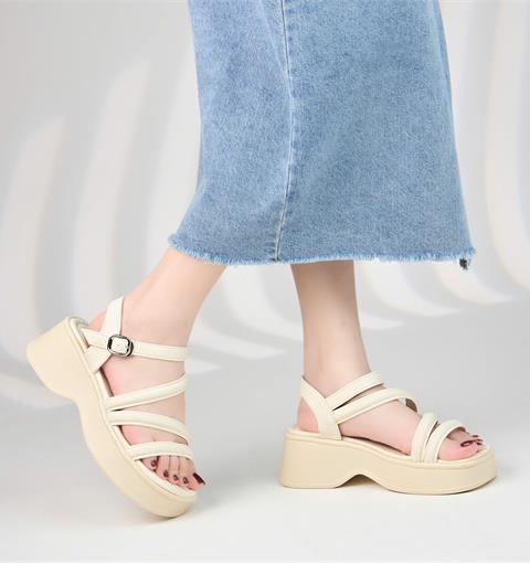 Giày Sandal Nữ MWC E122 - Sandal Nữ Quai Mảnh Chéo Thanh Lịch, Sandal Nữ Đế Bánh Mì Siêu Bền Đẹp Hack Dáng, Thời Trang.