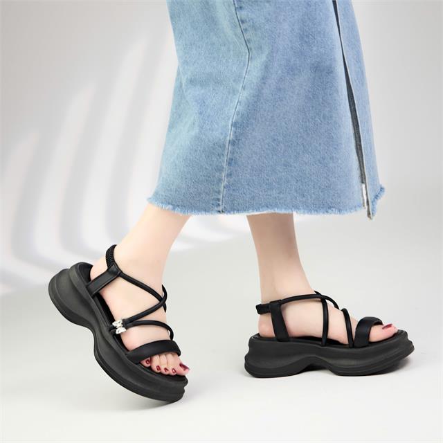 Giày Sandal Nữ MWC E128 - Sandal Quai Mảnh Phong Cách Thời Trang Nữ, Sandal Nữ Đế Bánh Mì Hack Dáng Siêu Bền Đẹp.